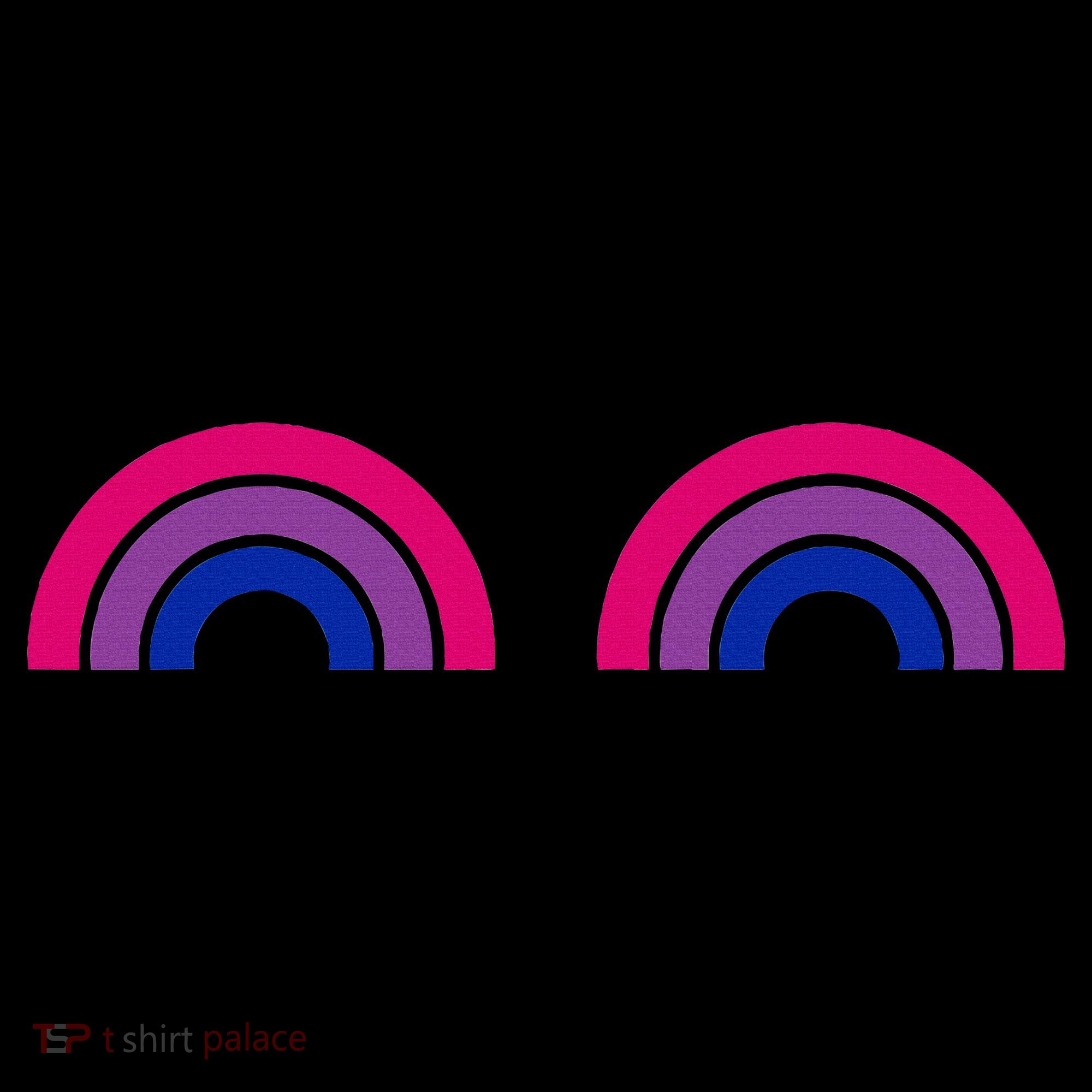 Bisexual Rainbow Boobs Funny Bi Pride Lgbt Pride Kids T-Shirt