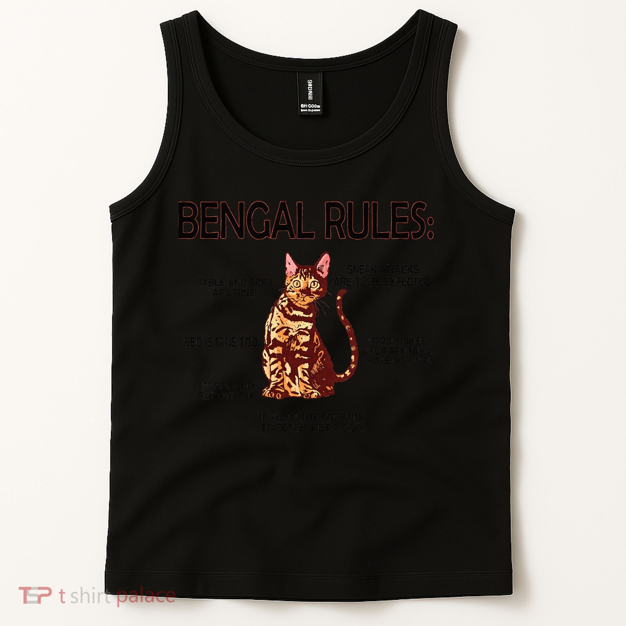 Bengal Rules Bengal Cat Owner Bengal Lover Tank Top