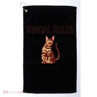 Bengal Rules Bengal Cat Owner Bengal Lover Golf Towel