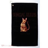 Bengal Rules Bengal Cat Owner Bengal Lover Golf Towel thumb 0