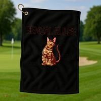 Bengal Rules Bengal Cat Owner Bengal Lover Golf Towel thumb 1