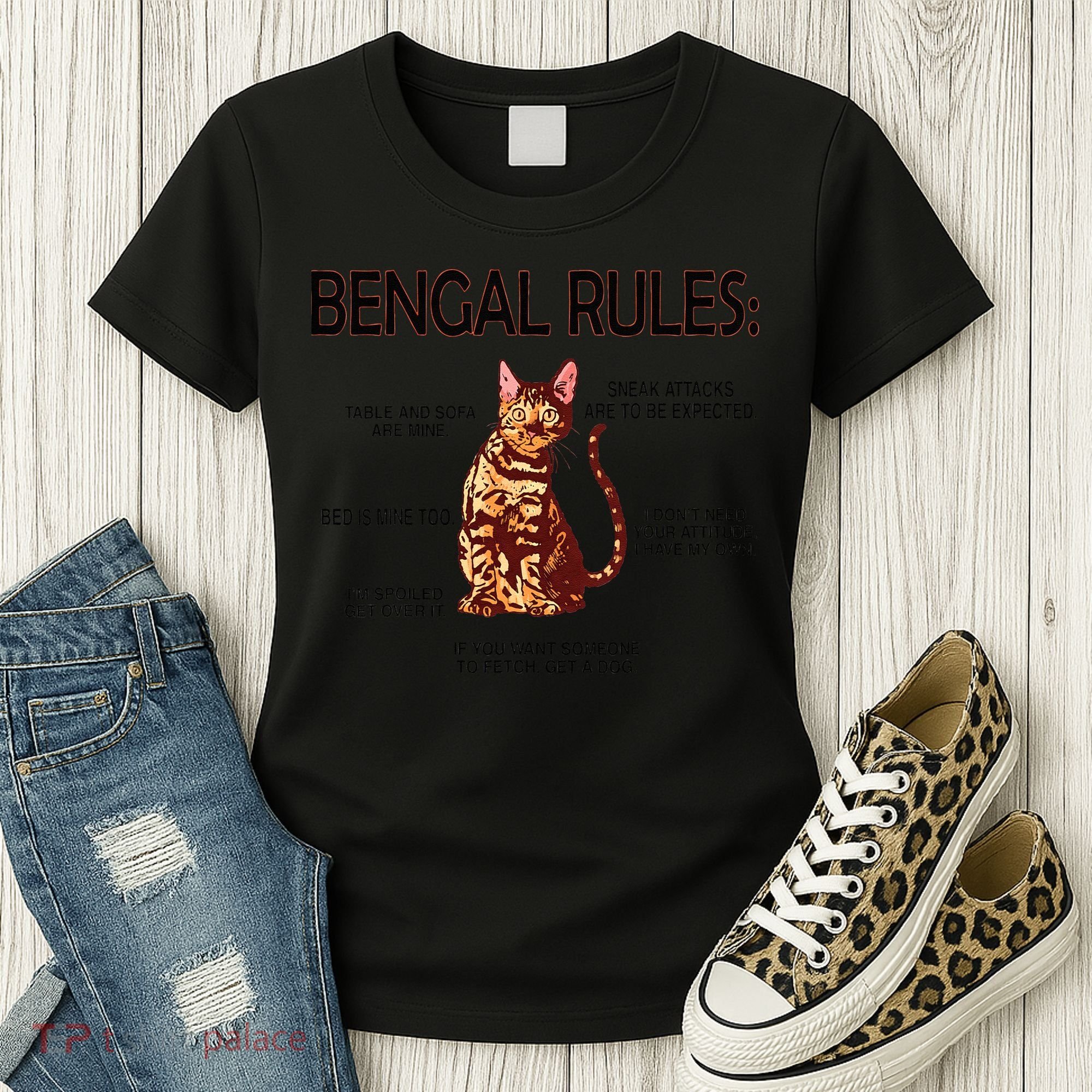 Bengal Rules Bengal Cat Owner Bengal Lover Women's T-Shirt