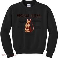 Bengal Rules Bengal Cat Owner Bengal Lover Kids Sweatshirt thumb 0