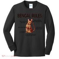 Bengal Rules Bengal Cat Owner Bengal Lover Kids Long Sleeve Shirt thumb 0