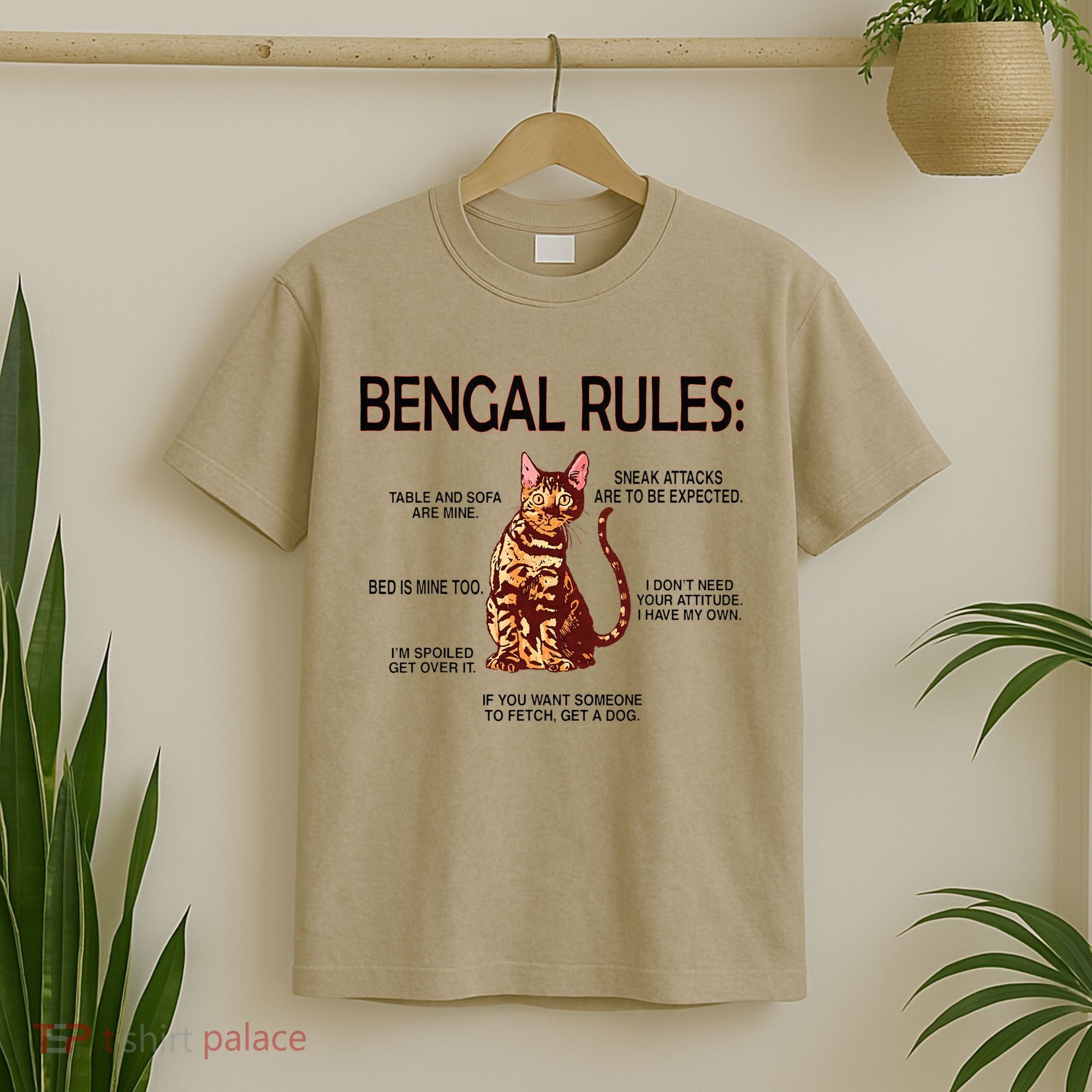 Bengal Rules Bengal Cat Owner Bengal Lover T-Shirt