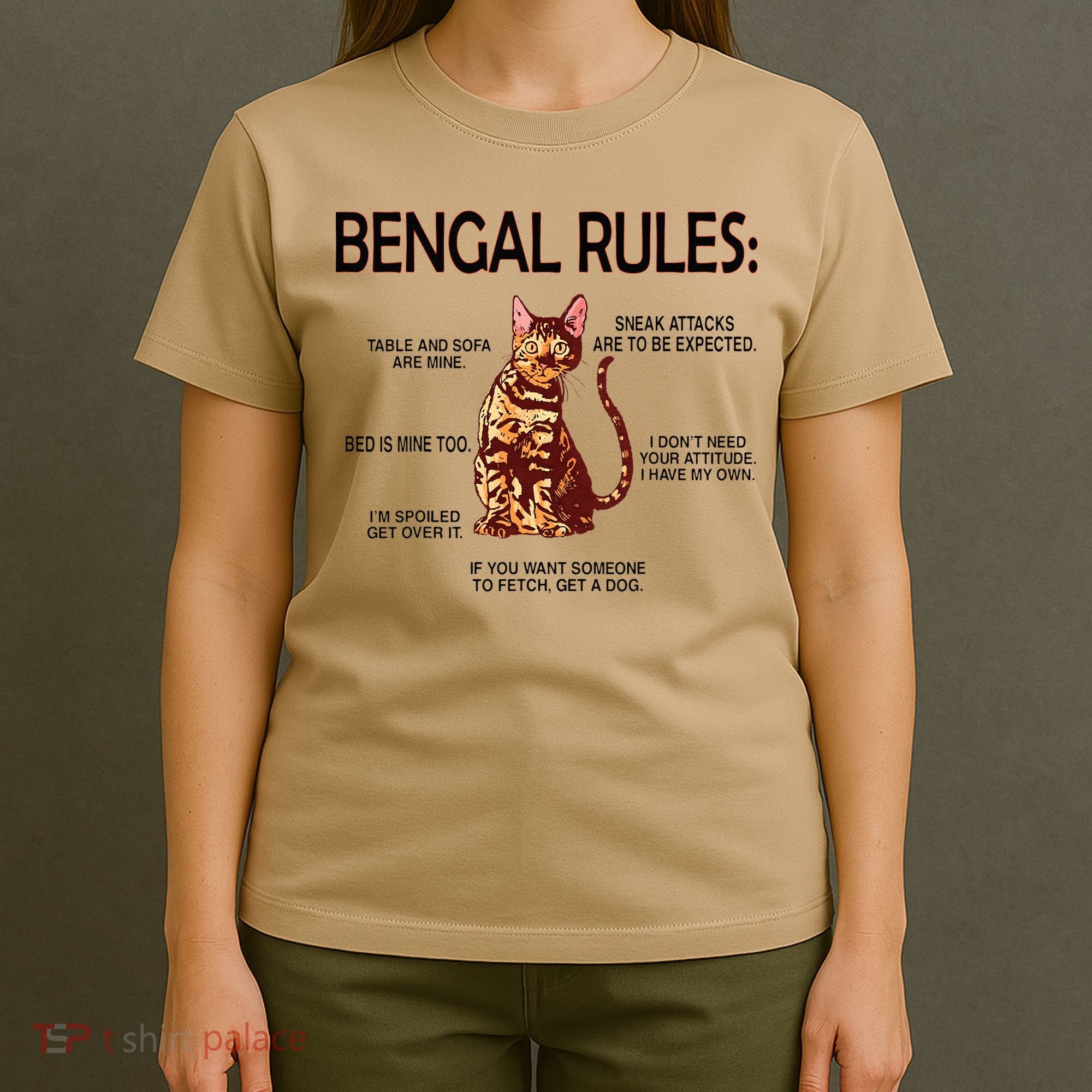 Bengal Rules Bengal Cat Owner Bengal Lover T-Shirt