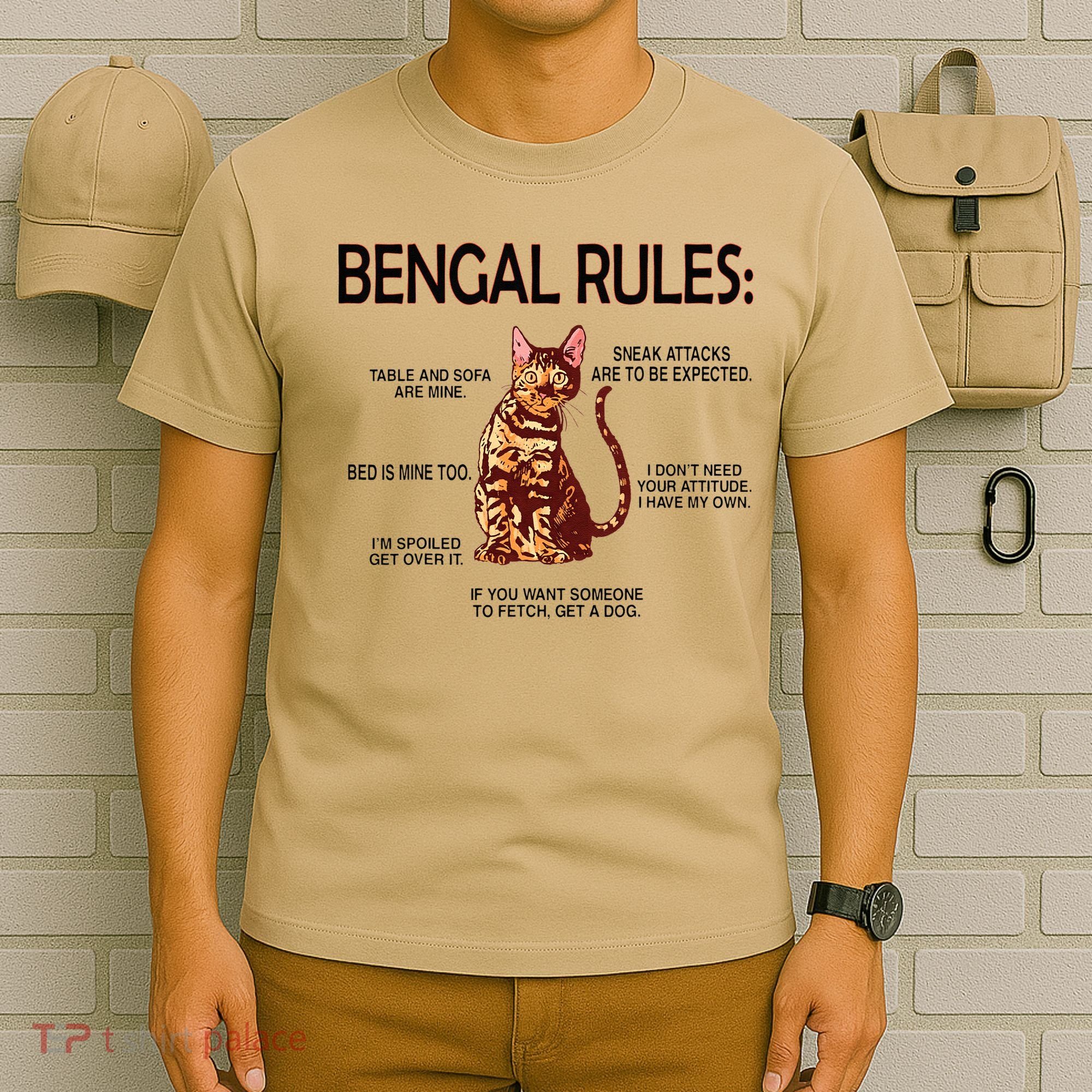 Bengal Rules Bengal Cat Owner Bengal Lover T-Shirt