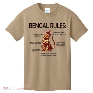 Bengal Rules Bengal Cat Owner Bengal Lover Kids T-Shirt
