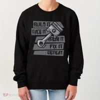 Build Race Break Fix It Repeat Auto Mechanic Women's Sweatshirt thumb 0