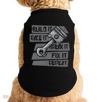 Build Race Break Fix It Repeat Auto Mechanic Doggie Tank thumb 0
