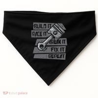 Build Race Break Fix It Repeat Auto Mechanic USA-Made Doggie Bandana thumb 0
