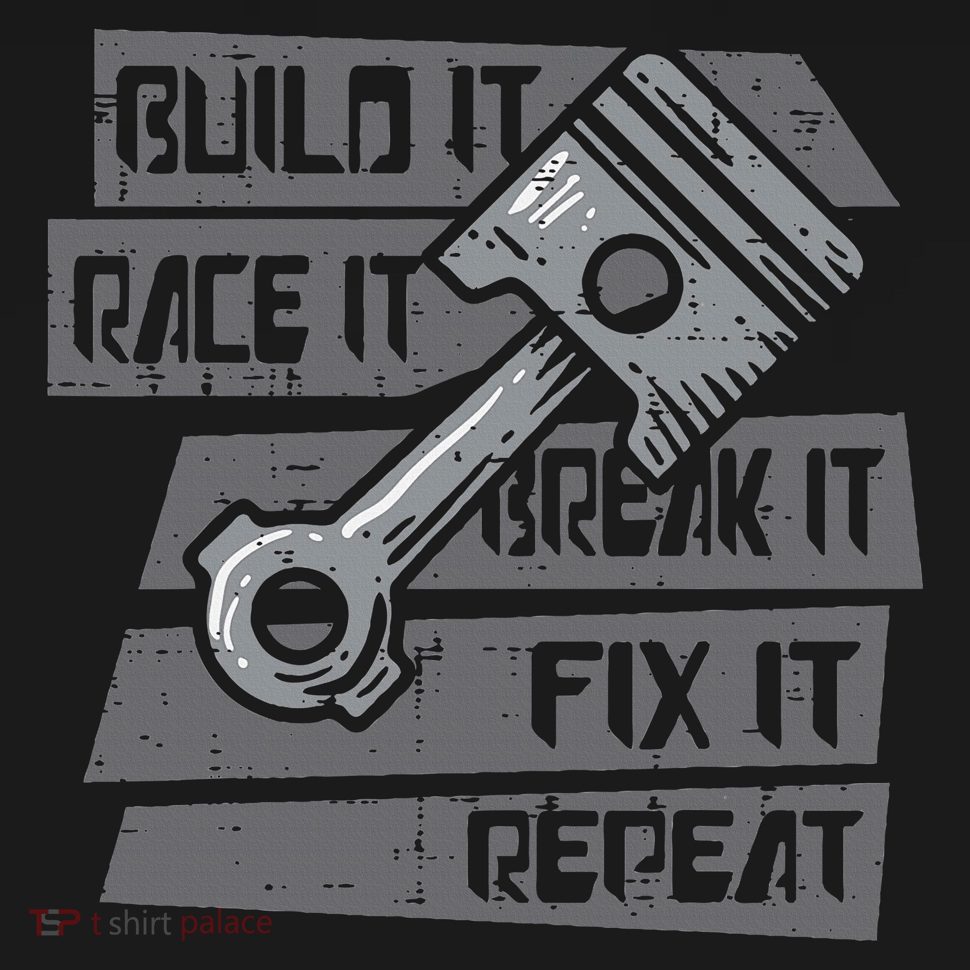 Build Race Break Fix It Repeat Auto Mechanic USA-Made Doggie Bandana