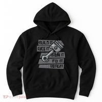 Build Race Break Fix It Repeat Auto Mechanic Hoodie thumb 0