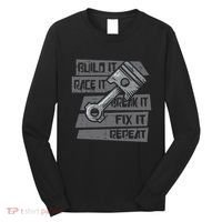 Build Race Break Fix It Repeat Auto Mechanic Long Sleeve Shirt thumb 0
