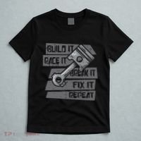 Build Race Break Fix It Repeat Auto Mechanic T-Shirt thumb 5