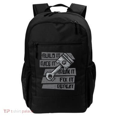 Build Race Break Fix It Repeat Auto Mechanic Backpack