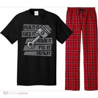 Build Race Break Fix It Repeat Auto Mechanic Pajama Set
