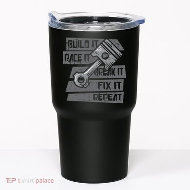 Build Race Break Fix It Repeat Auto Mechanic Tumbler