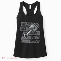 Build Race Break Fix It Repeat Auto Mechanic Women's Tank Top thumb 0