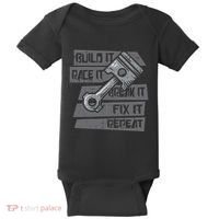 Build Race Break Fix It Repeat Auto Mechanic Baby Bodysuit thumb 0