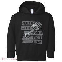 Build Race Break Fix It Repeat Auto Mechanic Toddler Hoodie thumb 0
