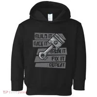 Build Race Break Fix It Repeat Auto Mechanic Toddler Hoodie thumb 0