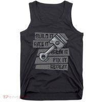 Build Race Break Fix It Repeat Auto Mechanic Tank Top thumb 0