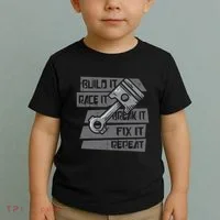 Build Race Break Fix It Repeat Auto Mechanic Toddler T-Shirt thumb 2