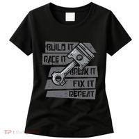 Build Race Break Fix It Repeat Auto Mechanic Women's T-Shirt thumb 0