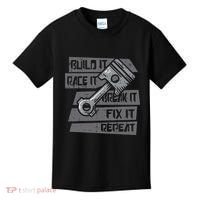 Build Race Break Fix It Repeat Auto Mechanic Kids T-Shirt thumb 0