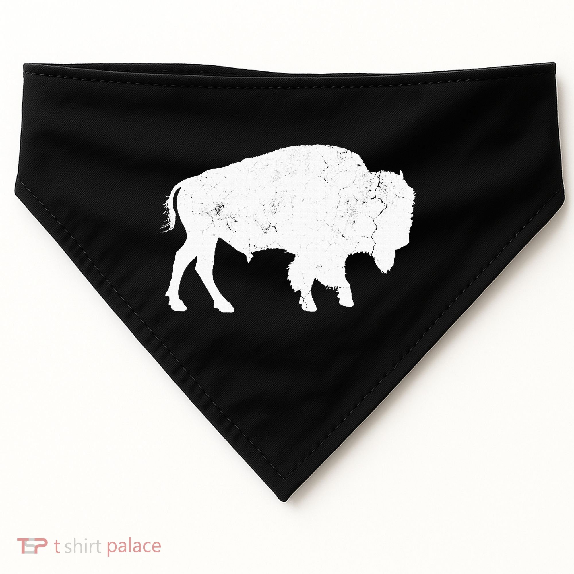 Buffalo Retro Bison Animal Lover USA-Made Doggie Bandana