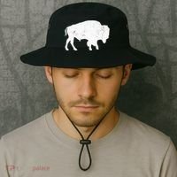 Buffalo Retro Bison Animal Lover Bucket Hat thumb 2