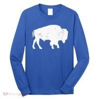Buffalo Retro Bison Animal Lover Long Sleeve Shirt thumb 0