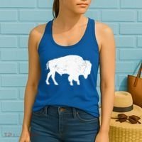 Buffalo Retro Bison Animal Lover Women's Tank Top thumb 2
