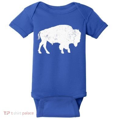 Buffalo Retro Bison Animal Lover Baby Bodysuit