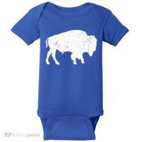 Buffalo Retro Bison Animal Lover Baby Bodysuit thumb 0