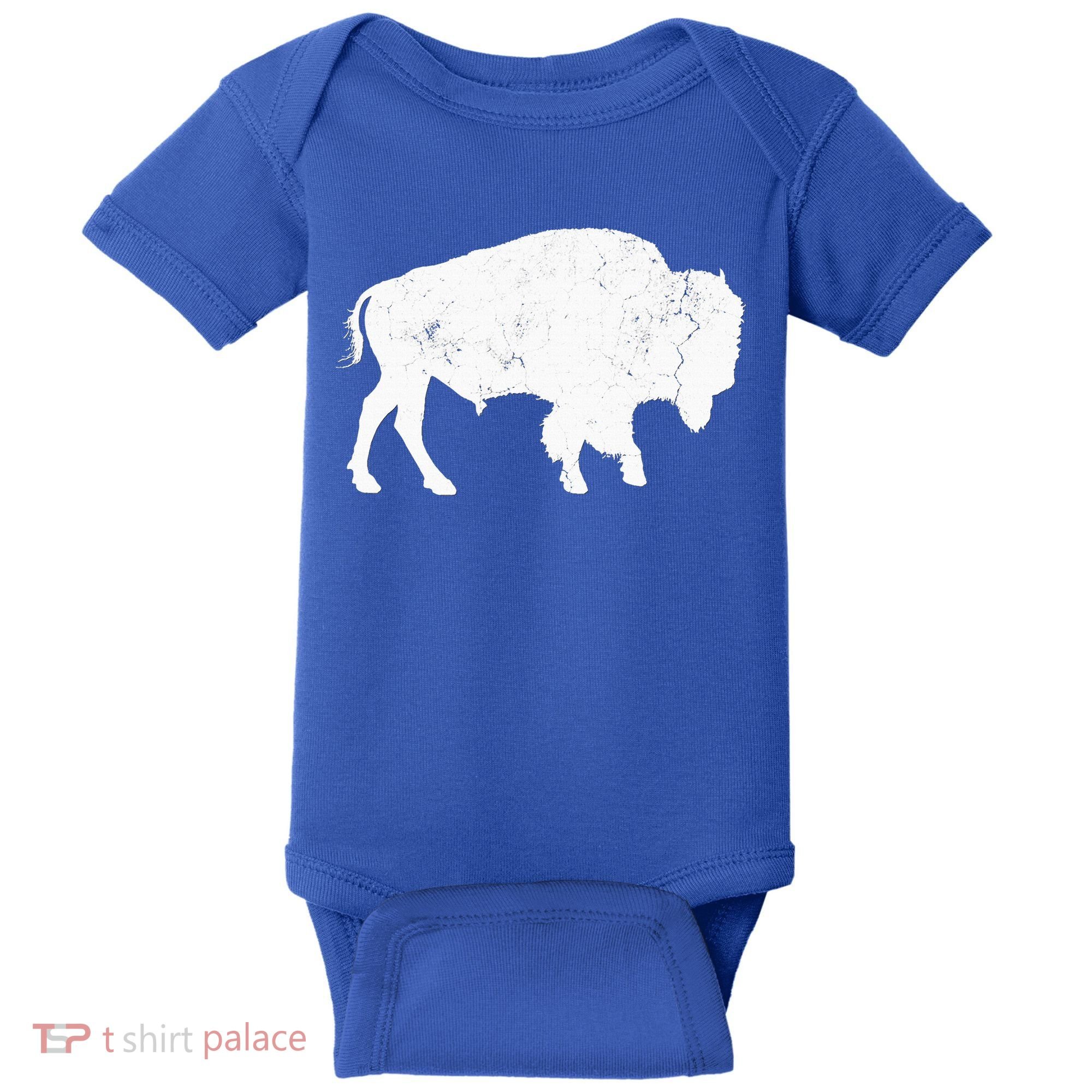 Buffalo Retro Bison Animal Lover Baby Bodysuit