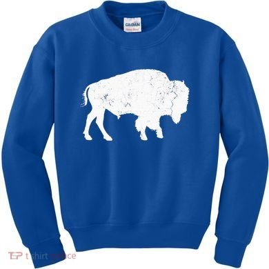 Buffalo Retro Bison Animal Lover Kids Sweatshirt