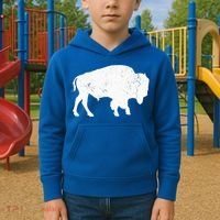 Buffalo Retro Bison Animal Lover Kids Hoodie thumb 2