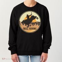 Bull Riding Bullriding Cowboy Western Rodeo Women's Sweatshirt thumb 0