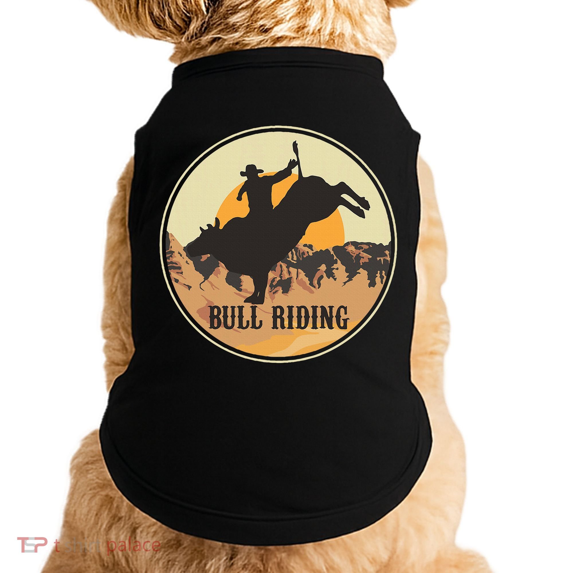 Bull Riding Bullriding Cowboy Western Rodeo Doggie Tank