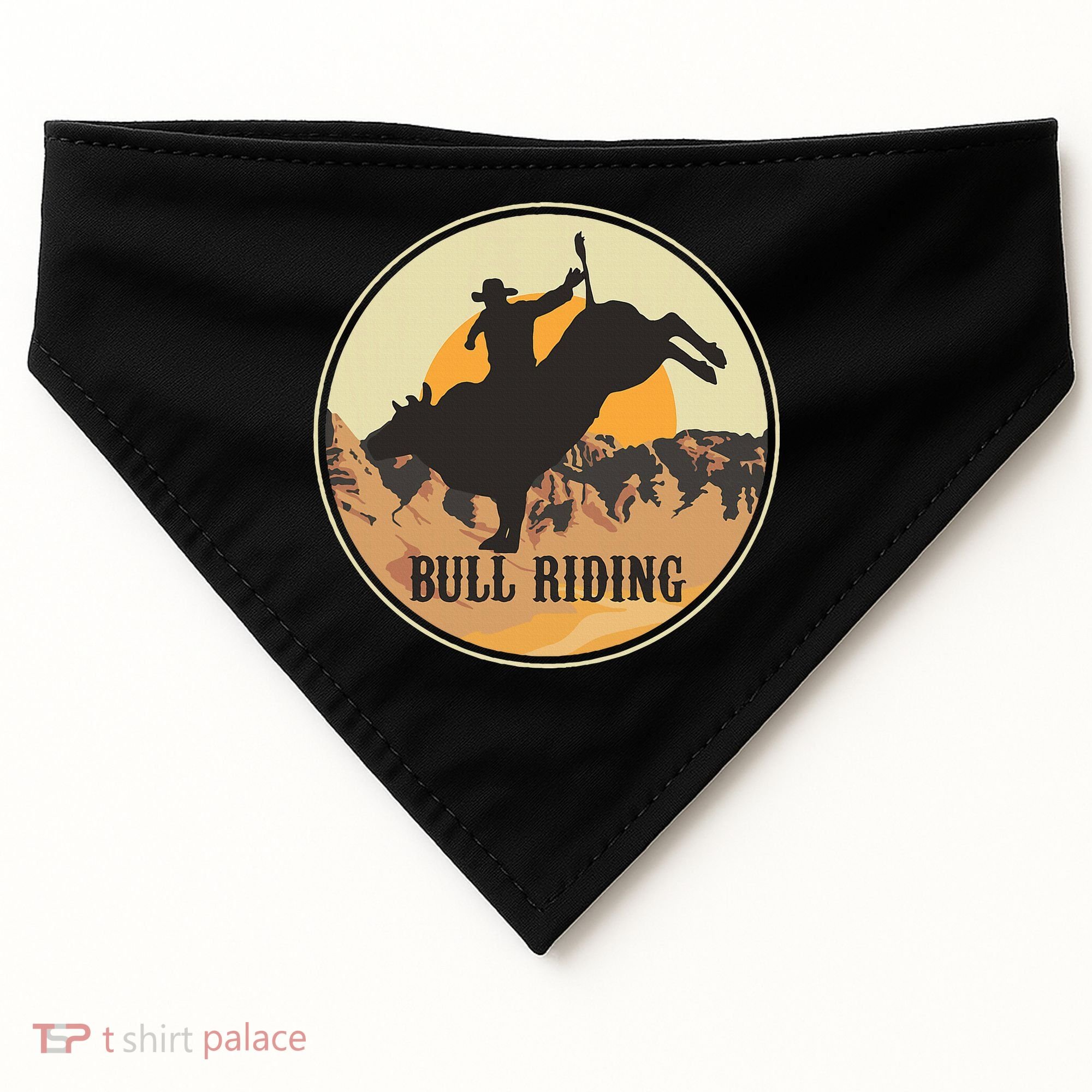 Bull Riding Bullriding Cowboy Western Rodeo USA-Made Doggie Bandana