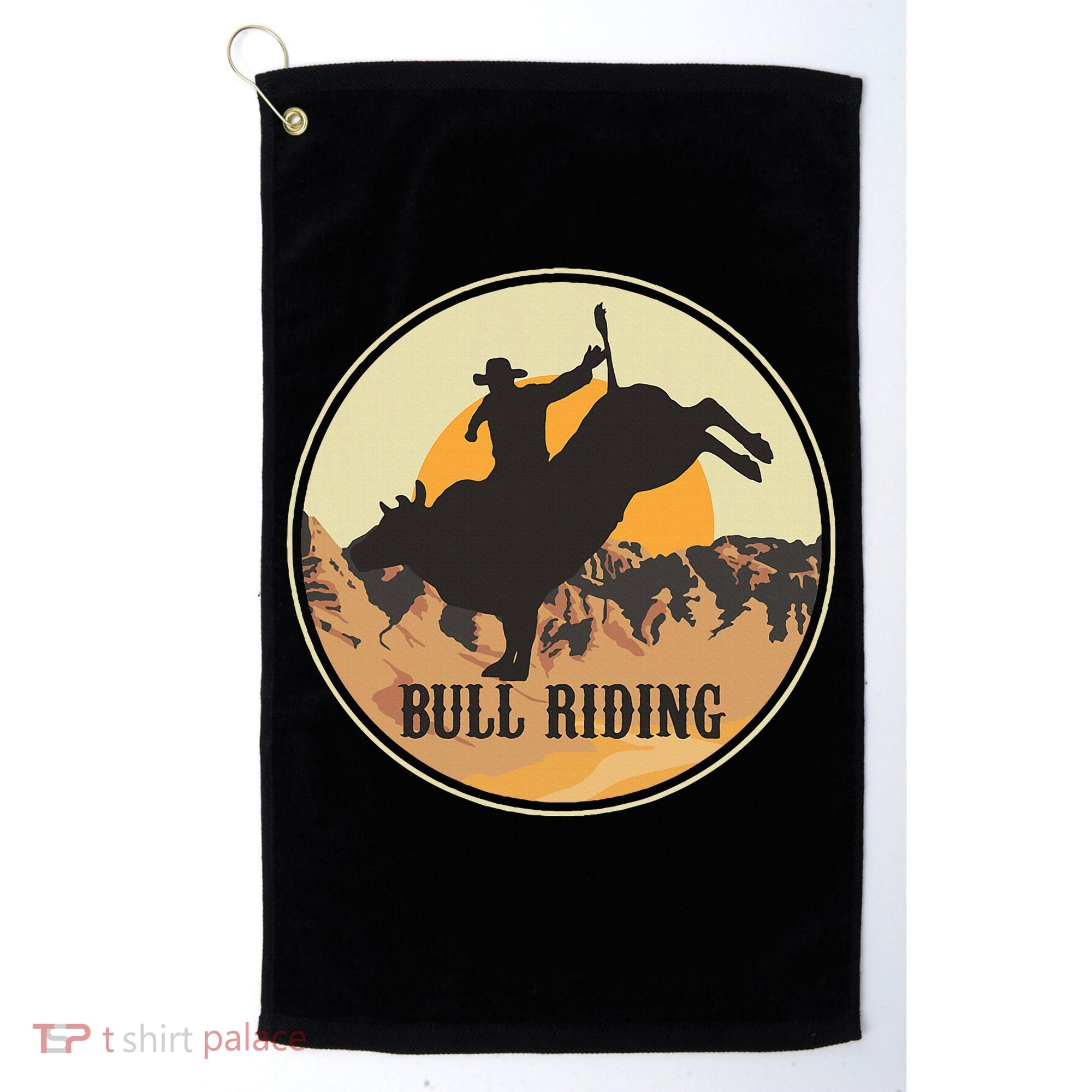Bull Riding Bullriding Cowboy Western Rodeo Golf Towel