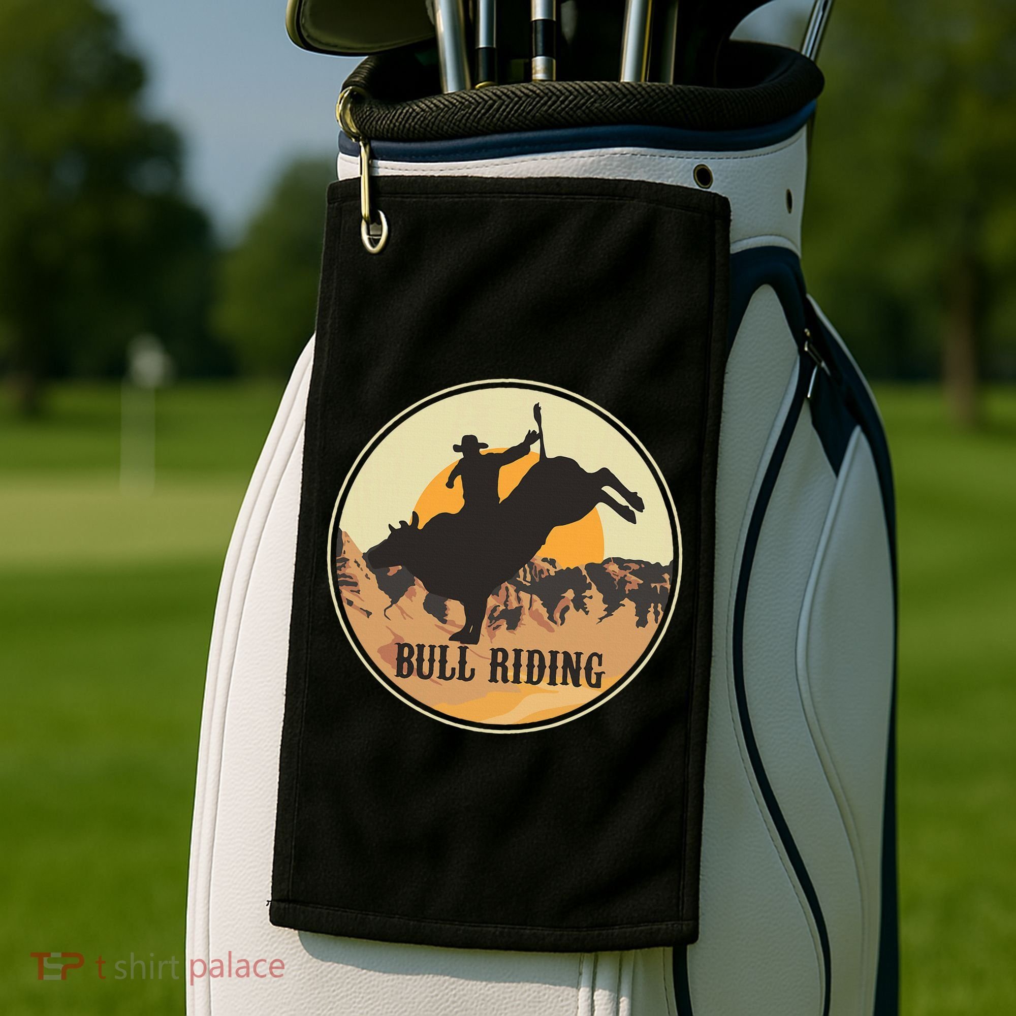 Bull Riding Bullriding Cowboy Western Rodeo Golf Towel