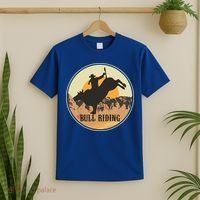 Bull Riding Bullriding Cowboy Western Rodeo T-Shirt thumb 2