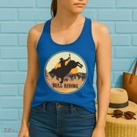 Bull Riding Bullriding Cowboy Western Rodeo Women's Tank Top thumb 2