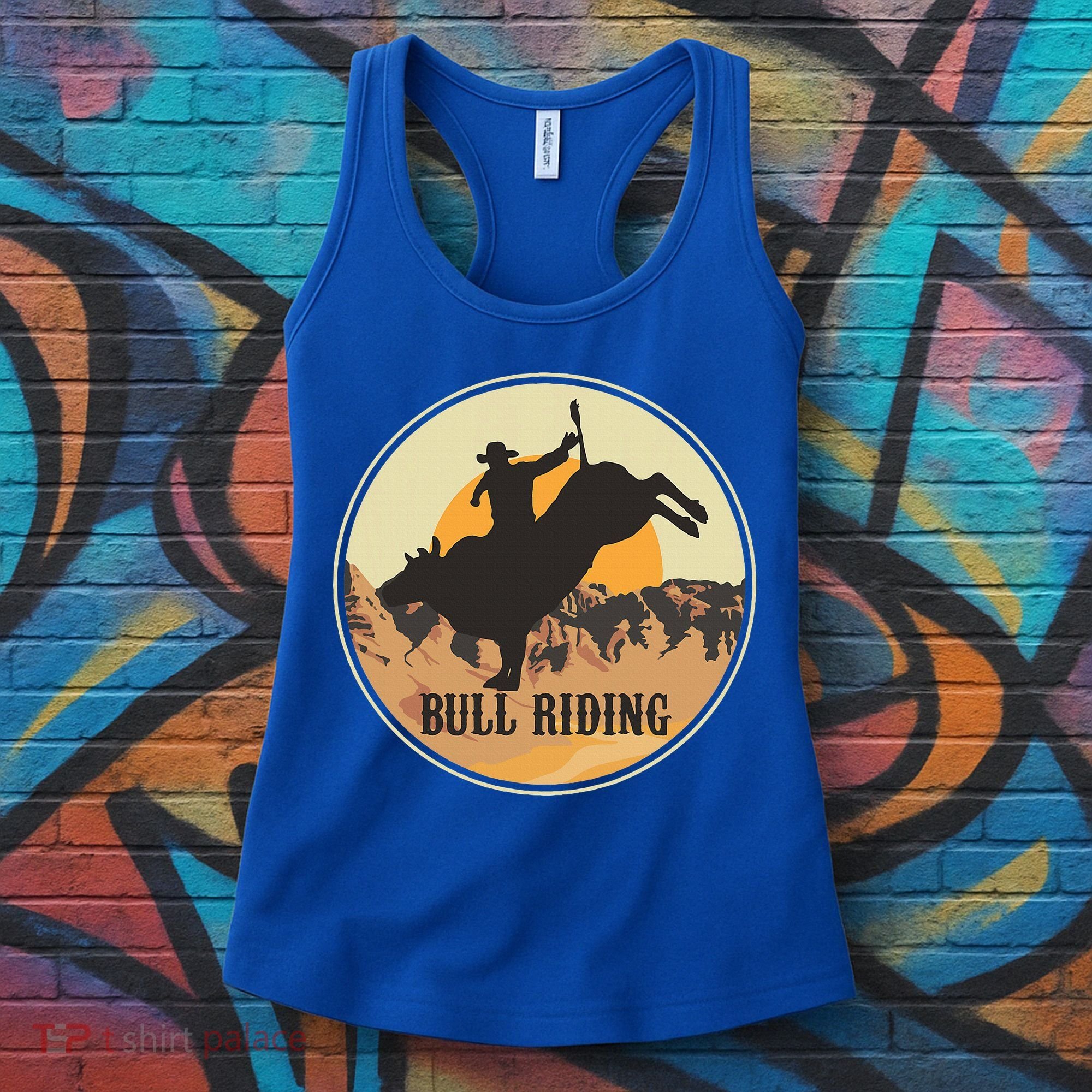 Bull Riding Bullriding Cowboy Western Rodeo Women's Tank Top