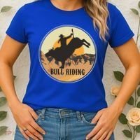 Bull Riding Bullriding Cowboy Western Rodeo Women's T-Shirt thumb 2