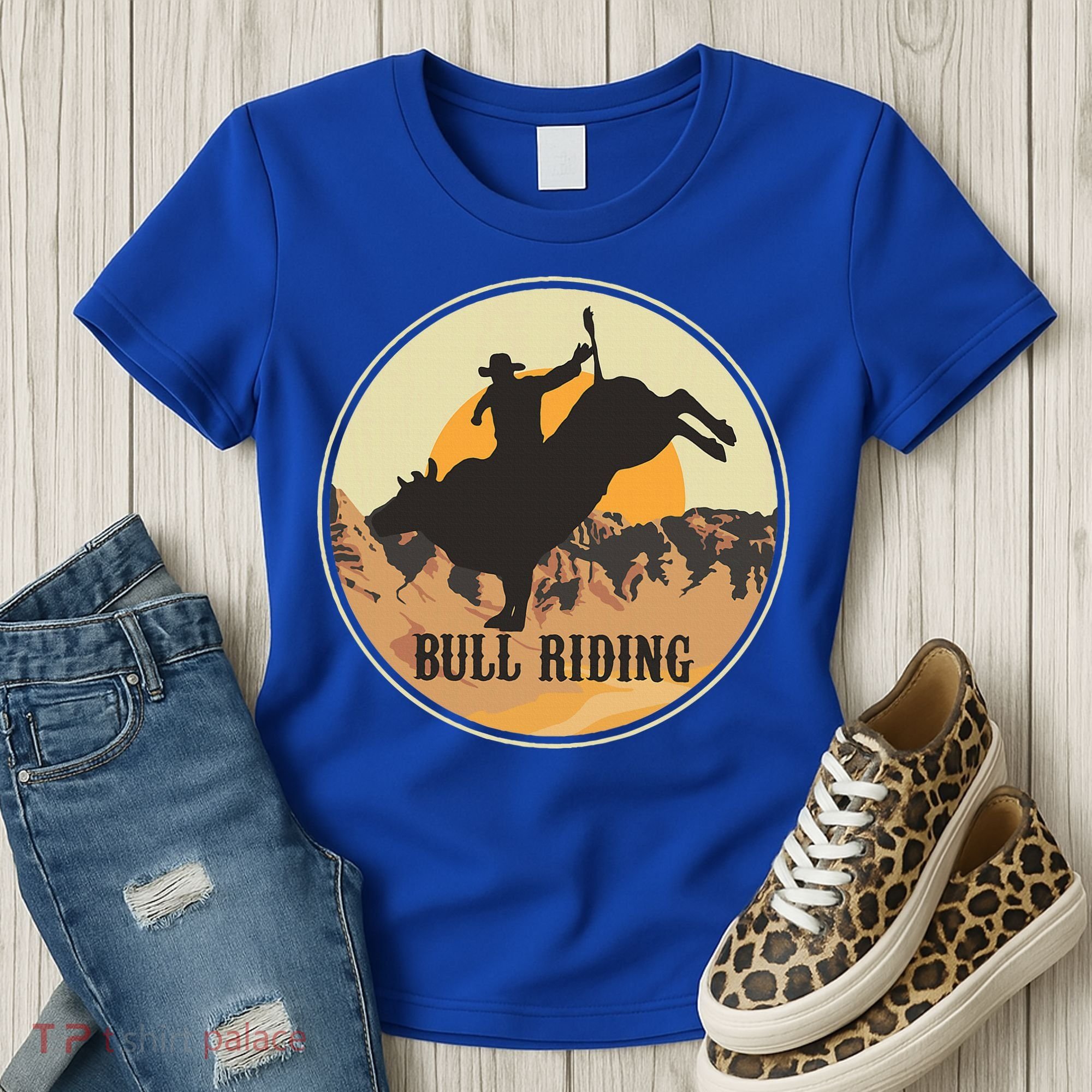 Bull Riding Bullriding Cowboy Western Rodeo Women's T-Shirt