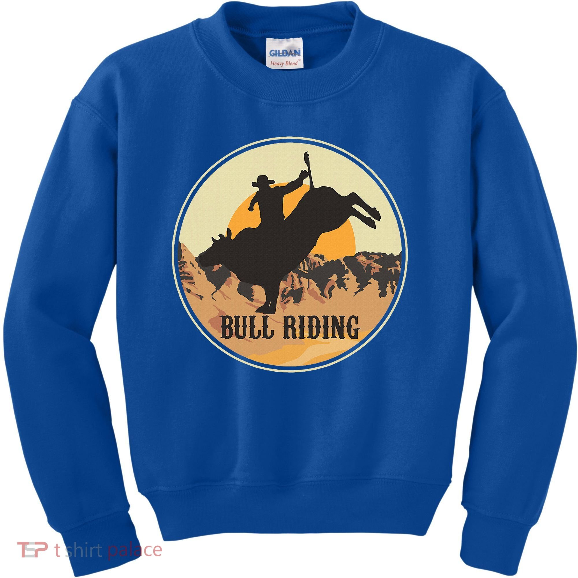 Bull Riding Bullriding Cowboy Western Rodeo Kids Sweatshirt